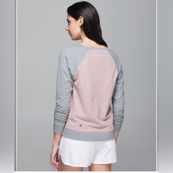 Lululemon Crew Love Pullover Heathered Bark Berry / Heathered Speckled Grey - Picture 4 of 13